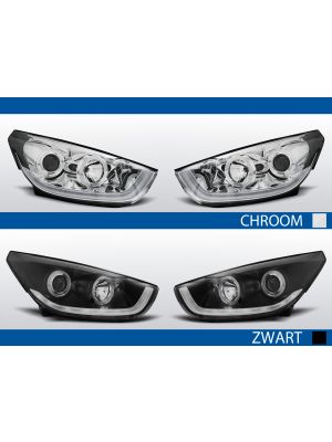 Koplampen Angel Eyes | Hyundai ix35 2009-2015 | LED | Tube Light