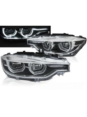 Koplampen | BMW | 3-serie 12-15 4d sed. F30 / 3-serie Touring 12-15 5d sta. F31 | LED | REAL DRL | 3D LED Angel Eyes