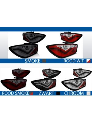 achterlichten seat ibiza 6j rood/wit, rood/smoke, smoke, chroom of zwart