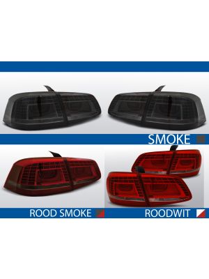 achterlichten volkswagen passat b7 sedan rood/wit, rood/smoke of smoke