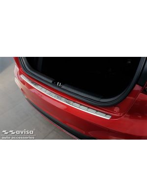 Achterbumperbeschermer | Hyundai | i20 18-20 5d hat. | incl. Active | Ribs | RVS rvs zilver