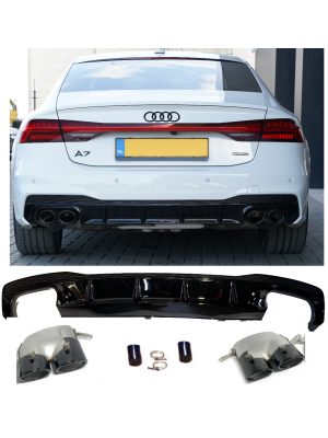  Diffuser | Audi | A7 2018- (C8) | alleen s-line| S7-look