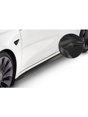Side Skirts | Tesla | Model 3 19-20 4d sed. / Model 3 20- 4d sed. | lange versie | ABS-kunststof | Glanzend zwart