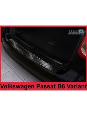 Achterbumperbeschermer | Volkswagen | Passat Variant 05-10 5d sta. | RVS zwart