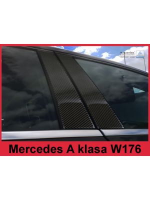 Sierlijsten B-Stijl | Mercedes-Benz | A-klasse 12-15 5d hat. W176 / A-klasse 15- 5d hat. | Carbon zwart