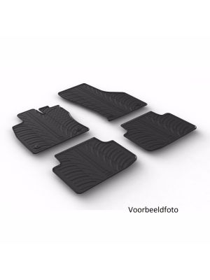 Rubber mattenset | Volkswagen Jetta 2011- (T profiel 4-delig + montageclips) | Gledring